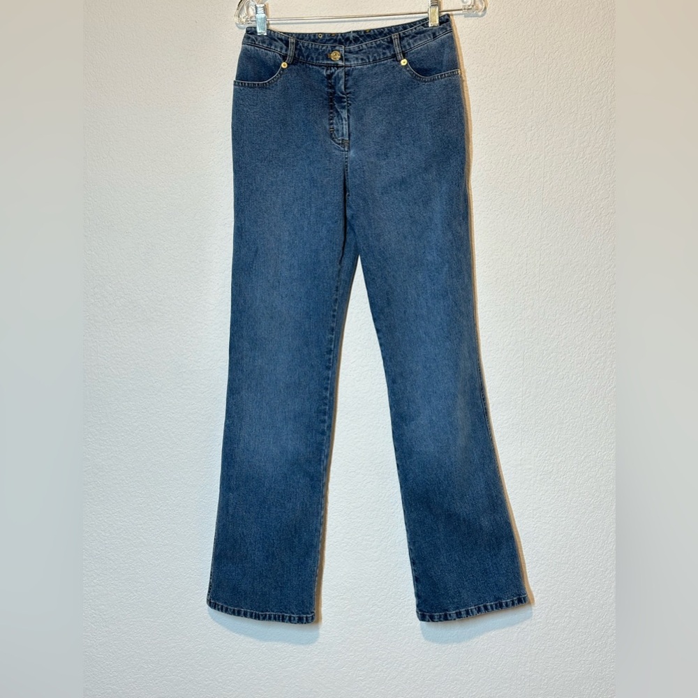 St John Collection Womens 6 Denim‎ Jeans Straight Leg Medium Wash 30x30